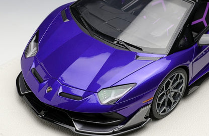 [ Back-order ] Make Up EIDOLON EML079C 1:18 Lamborghini Aventador SVJ Roadster Ad Personam 2 Tone Paint Viola Hestia / Grigio Lynx