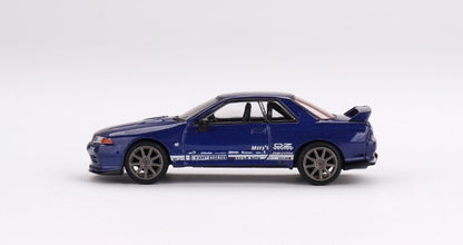 MGT00589-R TSM MINI-GT 1:64 Nissan Skyline GT-R VR32 Top Secret Metallic Blue RHD