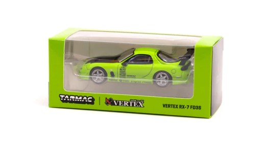 T64G-TL022-LG TARMAC WORKS 1:64 VERTEX RX-7 FD3S Light Green