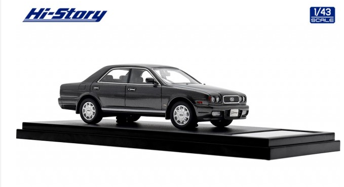 [ Back-order ] Hi-Story HS451GY 1:43 Nissan GLORIA V30 TWIN CAM Turbo Gran Turismo Ultima (1991) Dark Gray Resin