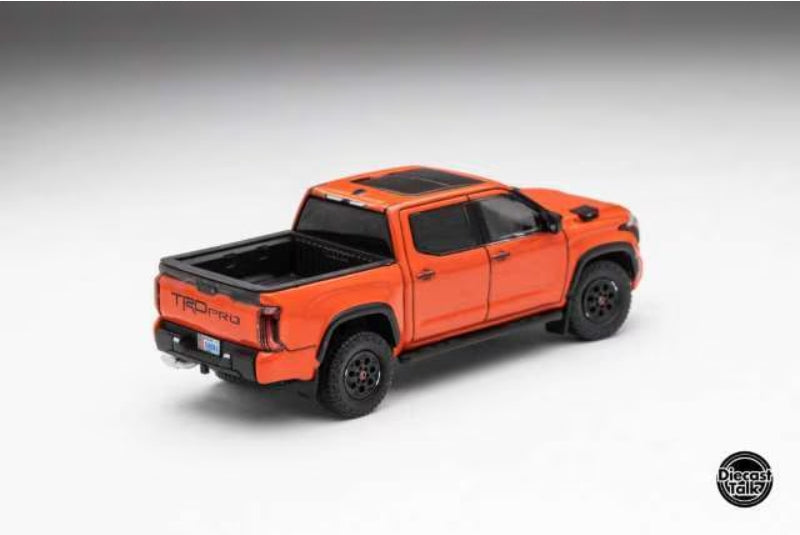 DTG0024-SO GCD Gaincorp Products 1:64 Toyota Tundra TRD PRO Solar Octane DiecastTalk Special Order