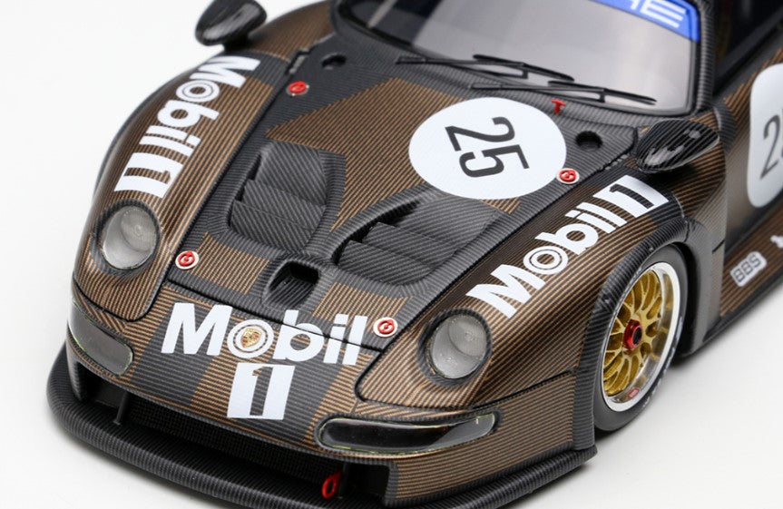 [ Back-order ] Make Up EIDOLON EM471A 1:43 Porsche 911 GT1 Le Mans 24 Hours Test 1996 No,25 Carbon