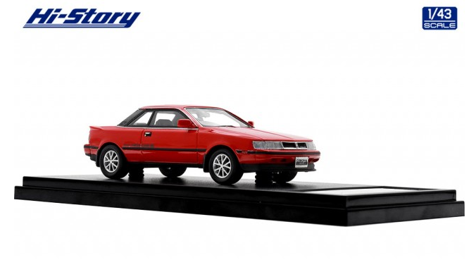 [ Back-order ] Hi-Story HS455RE 1:43 Toyota CORONA COUPE 2000 GT-R (1985) Super Red II Resin