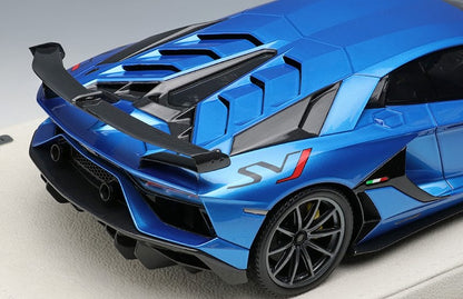 [ Back-order ] Make Up EIDOLON EML026B 1:18 Lamborghini Aventador SVJ 2018 (Nileo Wheel) Blue