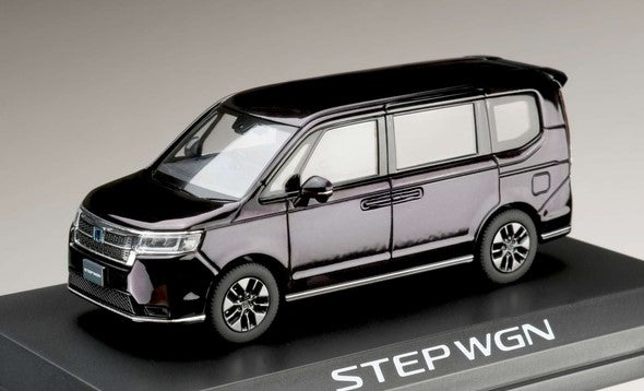 [ Back-order ] Hobby Japan HJ432004P 1:43 Honda STEP WGN e:HEV SPADA Twilight Mist Black Pearl