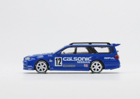 PR640059 POP RACE 1:64 Nissan STAGEA CALSONIC Blue