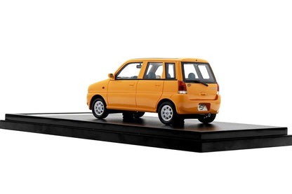 [ Back-order ] Hi-Story HS432YE 1:43 SUBARU PLEO NICOT (2002) Mandarin Yellow Resin