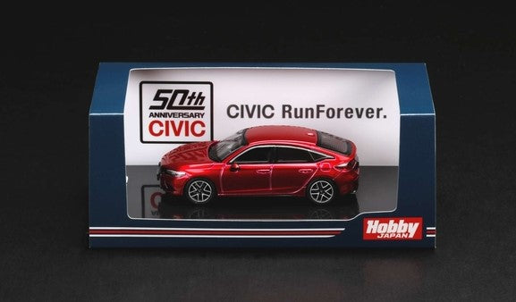 [ Back-order ] Hobby Japan HJ641046LR 1:64 Honda civic (FL1) LX Premium Crystal Red Metallic