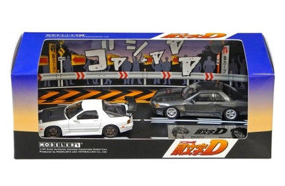 [ Back-order ] MODELER'S MD64202 1:64 Initial D Set Vol.2 Ryosuke Takahashi RX-7 (FC3S) & Rin Hojo Skyline GT-R (BNR32)