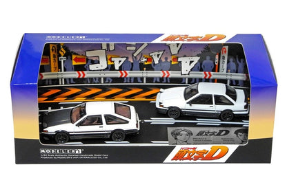 [ Back-order ] MODELER'S MD64201 1:64 Initial D Set Vol.1 Takumi Fujiwara Trueno (AE86) & Shinji Inui Trueno 2-door (AE86)