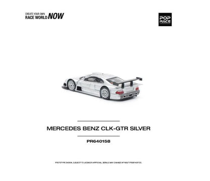 PR640158 POP RACE 1:64 Mercedes Benz CLK-GTR SILVER