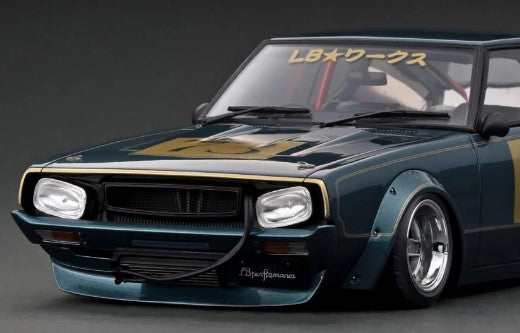 [ Back-order ] ignition model IG3216 1:18 LB-WORKS Kenmeri 2Dr Blue Green Metallic