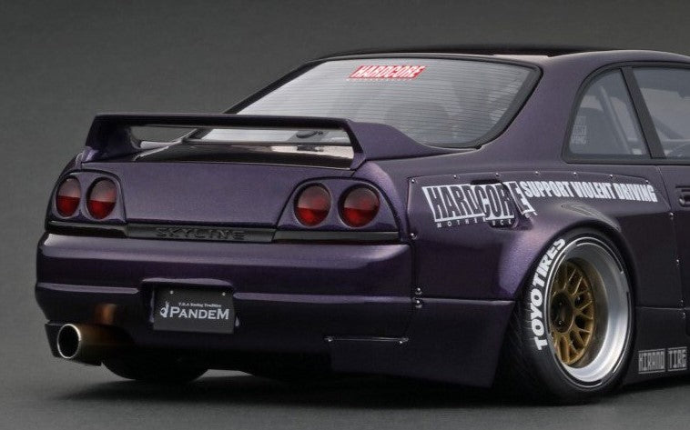 IG3032 ignition model 1:18 PANDEM GT-R (BCNR33) Purple Resin