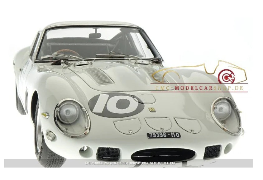 M-251 CMC 1:18 Ferrari 250 GTO, RHD, Chassis #3729 2nd place Tourist Trophy 1962, Graham Hill, #10