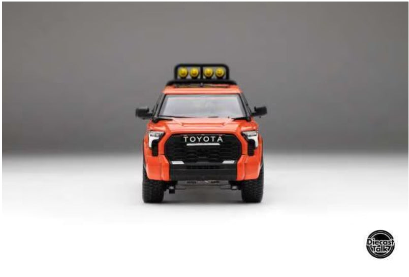 DTG0024-SO GCD Gaincorp Products 1:64 Toyota Tundra TRD PRO Solar Octane DiecastTalk Special Order