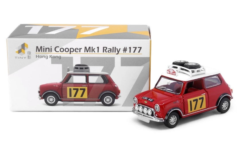 [ Back-order ] TINY ATC66018 1:50 Tiny City No.177 Mini Cooper Mk1 Rally #177 Diecast