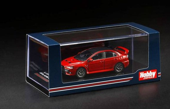 [ Back-order ] Hobby Japan HJ642053BR 1:64 Mitsubishi Lancer Evolution 10 Final Edition Red Metallic / Carbon Roof