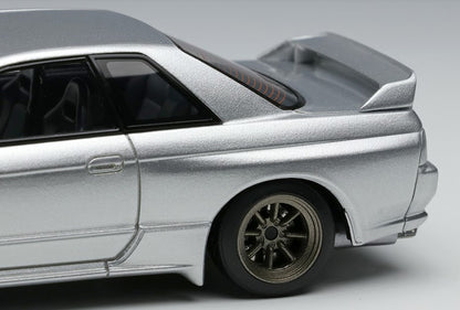 [ Back-order ] Make Up EIDOLON EM424C 1:43 Nissan Skyline GT-R (BNR32) (RS Watanabe 8 spoke wheels) Jet Silver Metallic