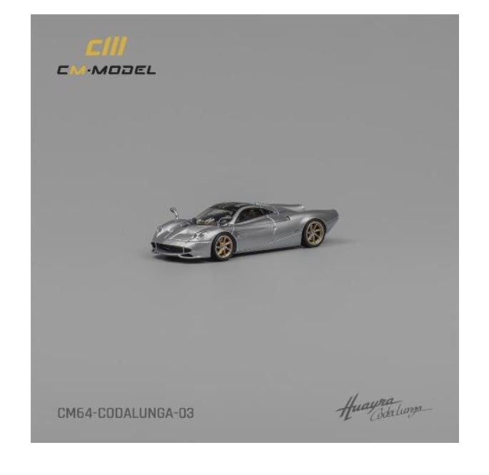 CM64-Codalunga-03 CM-MODEL 1:64 Pagani Codalunga Metallic Silver