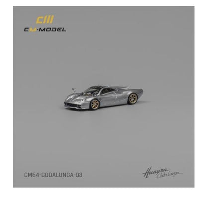 CM64-Codalunga-03 CM-MODEL 1:64 Pagani Codalunga Metallic Silver
