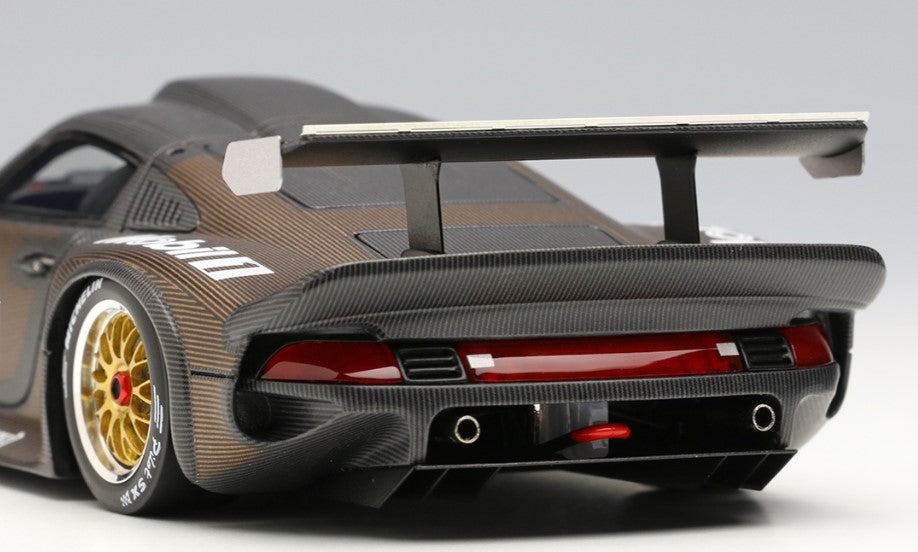 [ Back-order ] Make Up EIDOLON EM471B 1:43 Porsche 911 GT1 Le Mans 24 Hours Test 1996 No,26 Carbon