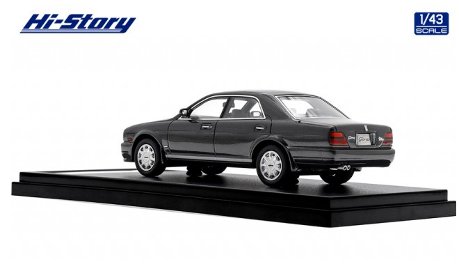 [ Back-order ] Hi-Story HS451GY 1:43 Nissan GLORIA V30 TWIN CAM Turbo Gran Turismo Ultima (1991) Dark Gray Resin