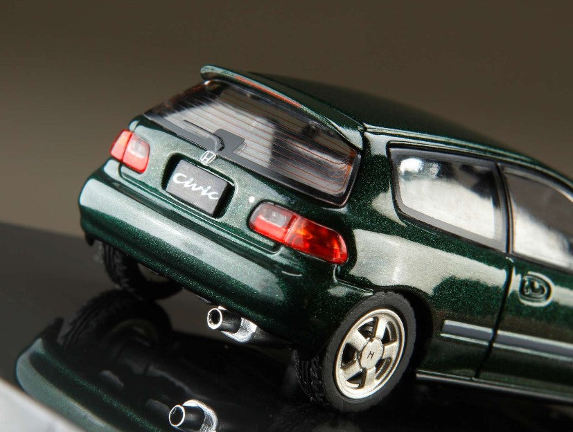 [ Back-order ] Hobby Japan HJ641017SG 1:64 Honda civic (EG6) SiR-S with Engine Display Model Lausanne Green Pearl