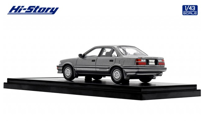 [ Back-order ] Hi-Story HS457GY 1:43 Toyota COROLLA Sedan GT (1987) Gray Metallic Resin