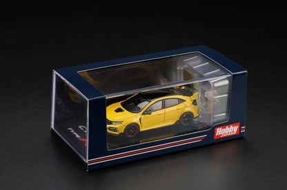 [ Back-order ] Hobby Japan HJ642055BY 1:64 Honda Civic Type R Limited Edition (FK8) 2020 with Engine Display Model Sunlight Yellow II