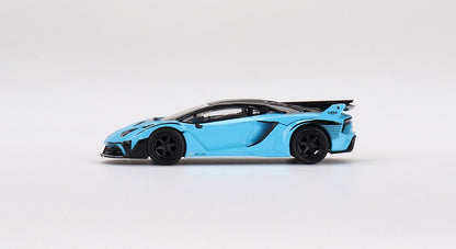 MGT00494-R TSM MINI-GT 1:64 LB-Silhouette WORKS Lamborghini Aventador GT EVO Baby Blue RHD