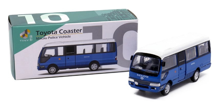 [ Back-order ] TINY ATC64428 Tiny City MC10 Toyota Coaster Macau Police Diecast