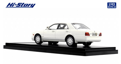 [ Back-order ] Hi-Story HS451WH 1:43 Nissan GLORIA V30 TWIN CAM Turbo Gran Turismo Ultima (1991) Pure White Resin