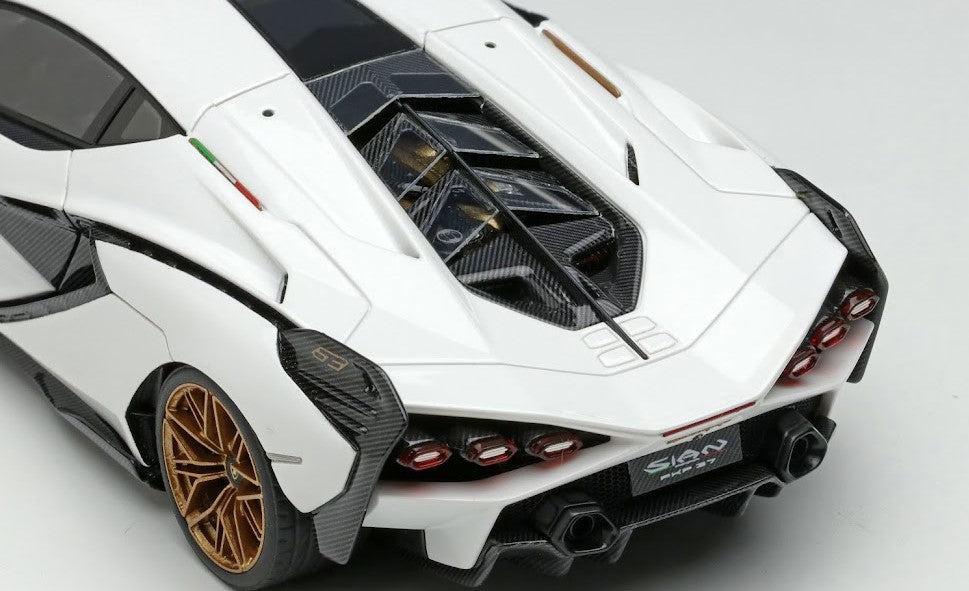 [ Back-order ] Make Up EIDOLON EM533B 1:43 Lamborghini Sian FKP 37 2019 Bianco Monocellos