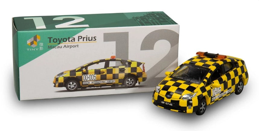 [ Back-order ] TINY ATC64631 1:64 Tiny City MC12 Toyota Prius Macau International Airport Patrol Diecast