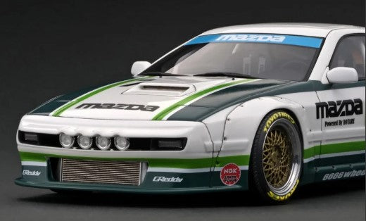 [ Back-order ] ignition model IG2913 1:18 PANDEM RX-7 (FC3S) White/Green