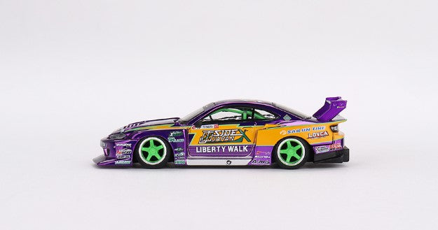 MGT00576-R TSM MINI-GT 1:64 Nissan SILVIA (S15) LB-Super Silhouette #555 2022 Formula Drift Japan RHD