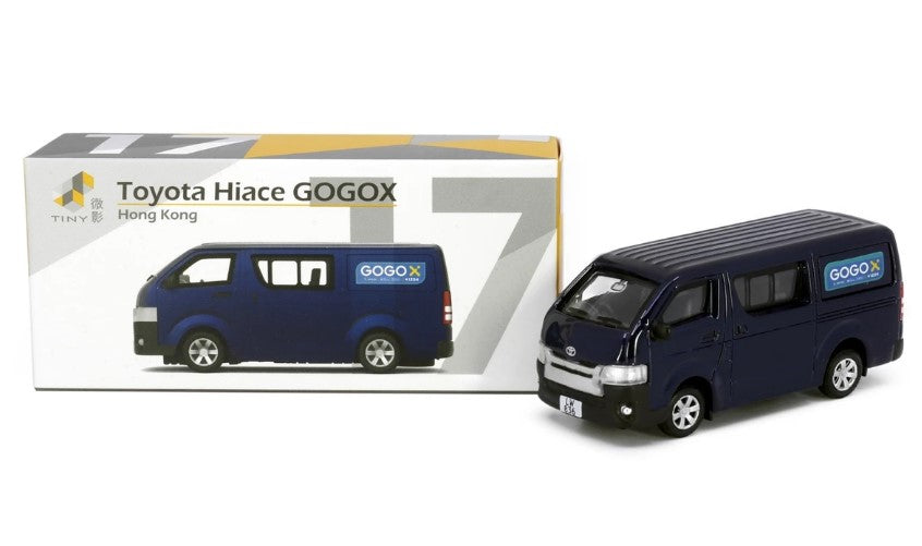 [ Back-order ] TINY ATC65268 1:64 Tiny City No.17 Toyota Hiace "GOGOX" Metallic Blue Diecast