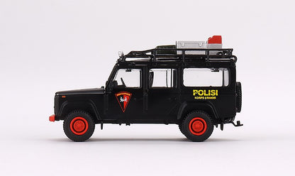 MGT00522-R TSM MINI-GT 1:64 Land Rover Defender 110 Mobile Brigade Corps (KORPS BRIMOB) RHD Indonesia Exclusive