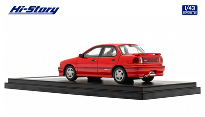 [ Back-order ] Hi-Story HS386RE 1:43 ISUZU GEMINI R 4WD (1990) Customized Flame Red Resin