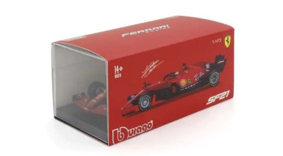 18-36828L Bburago 1:43 Ferrari SF21(2021) #16 C.Leclerc Clear Case