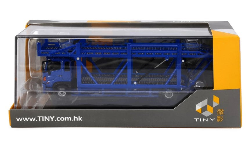 [ Back-order ] TINY ATC66030-D 1:64 Tiny City Hino 500 (Hino Ranger) Car Carrier Blue Diecast