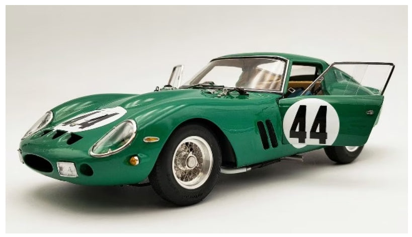 M-248 CMC 1:18 Ferrari 250 GTO, RHD, Chassis #4491 2nd at GT+2.0-British GP GT race Silverstone 1963, David Piper, #44