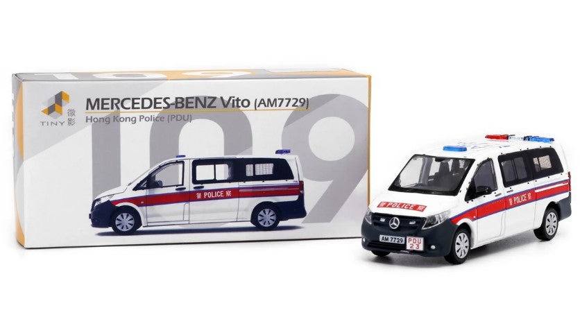 [ Back-order ] TINY ATC64919 Tiny City 1:64 No.109 Mercedes Benz Vito Police car Diecast