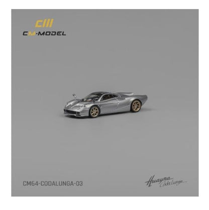 CM64-Codalunga-03 CM-MODEL 1:64 Pagani Codalunga Metallic Silver