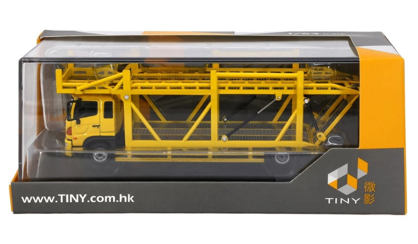 [ Back-order ] TINY ATC66030-E 1:64 Tiny City Hino 500 (Hino Ranger) Car Carrier Yellow Diecast