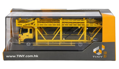 [ Back-order ] TINY ATC66030-E 1:64 Tiny City Hino 500 (Hino Ranger) Car Carrier Yellow Diecast