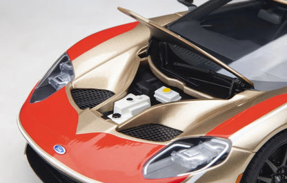 72928 AUTOart 1:18 Ford GT Holman Moody Heritage Edition Gold / Red