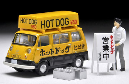 LV-201a TOMYTEC Tomica Limited Vintage 1:64 Subaru Sambar Light Van Hot Dog Shop Yellow / Black