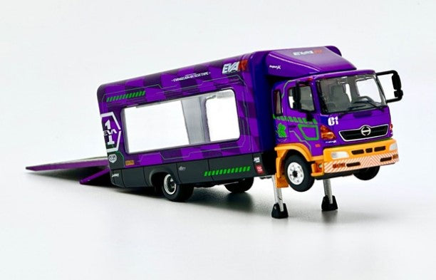 PR640085 POP RACE 1:64 EVA RACING Transporter HINO 500 (EVA-01)