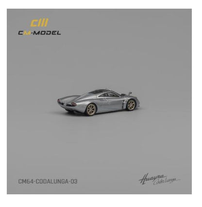 CM64-Codalunga-03 CM-MODEL 1:64 Pagani Codalunga Metallic Silver